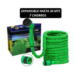 OEM - Manguera  Expandible Hasta 45 Metros + Pistola de 7 Chorros