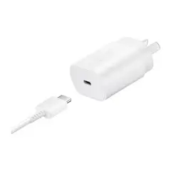 SAMSUNG - Cargador 25W USB C de Carga Rápida Original - BLANCO