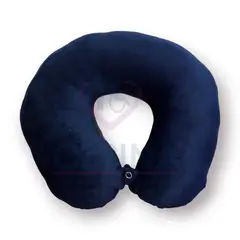 GENERICO - Cojin Cervical de Terciopelo para viaje Color Azul Oscuro