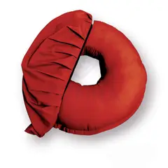 GENERICO - Rodete Ortopédico para asiento Tamaño Jumbo Con funda Rojo