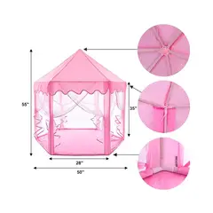 GRETAIL - Castillo Carpa De Princesa Armable Rosado