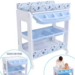 EBABY - Bañera Cambiador NATIEL 815-1 Azul