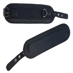 Alpha Gym - Correas para tobillo de gimnasio tobilleras polea - NEGRO