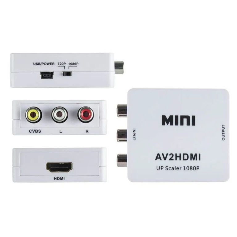 Adaptador Conversor Convertidor Rca A Hdmi Video 720 1080 P