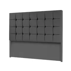 MAVISAC - Cabecera Cubes Plaza Queen Color Gris - Tela