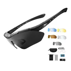 ROCKBROS - Lentes Ciclismo 10003 Set 5 en 1 Polarizado Negro