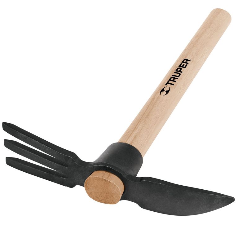 Pico rastrillo mango de madera 14 Truper