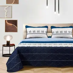 VENECIA - Set de CUBRECAMA 2 Pz + Set Sabanas + Fundas 5 piezas