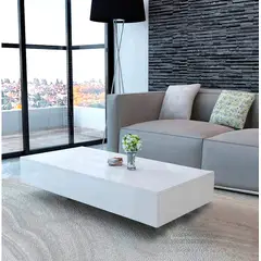 VILLA HOGAR - Mesa de centro shadow con cajón blanco