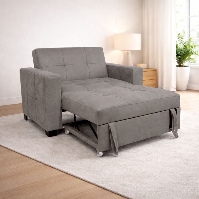 Sofá Cama Madison 1.5 Plz - Gris oscuro