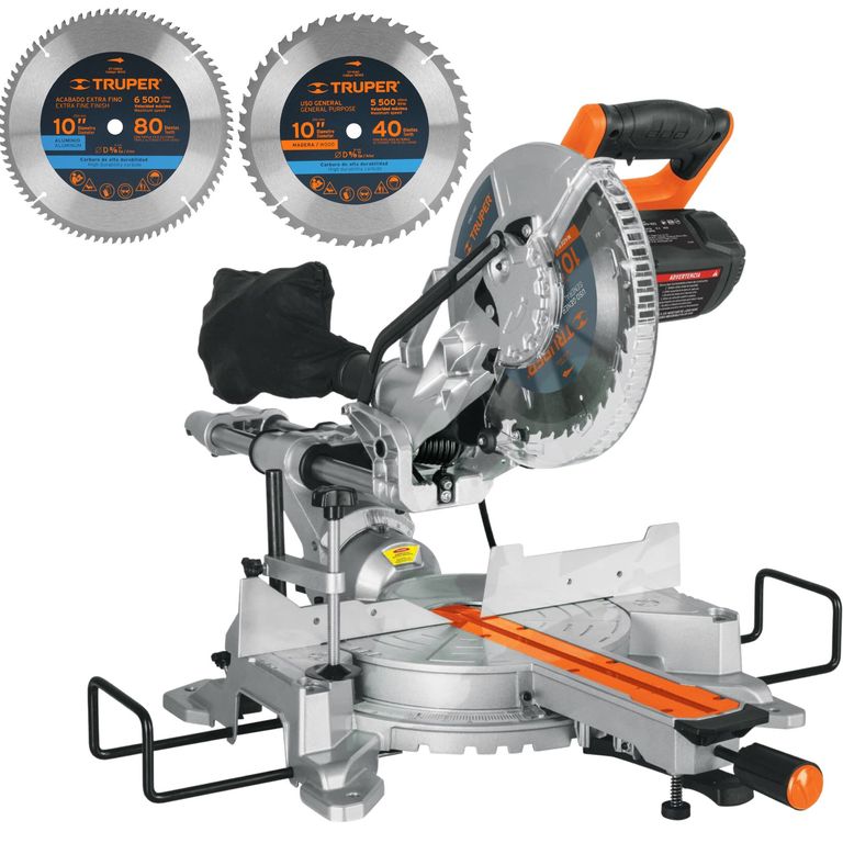 Sierra ingleteadora telescópica 1800W corte madera y alumini