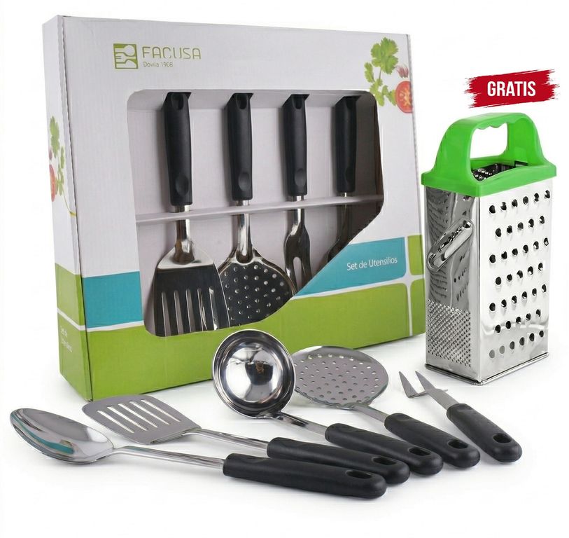Juego de Utensilios Facusa Acero Inoxidable