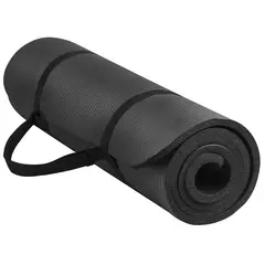 GENERICO - Colchoneta Yoga Mat Negro De 10mm Sujetador