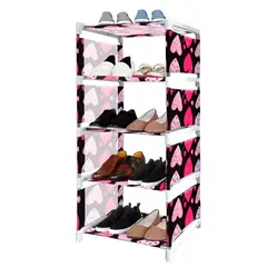 MINARI - Zapatera Organizador Estante 5 pisos Diseño Corazones Rosa 5TZ