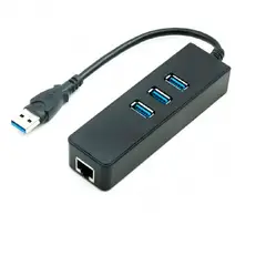 GENERICO - Adaptador USB 3.0 A USB Lan Ethernet + Hub 3 Puertos