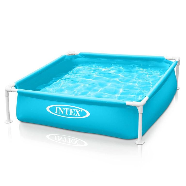 Intex-Piscina estructural rectangular para niños 122x122x30CM