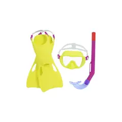 BESTWAY - Set de buceo infantil completo, snorkel 3 años+(24-27)