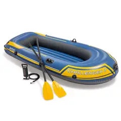 INTEX - - Bote Chalenger con remos e inflador 236x114x41 cm para 2 personas