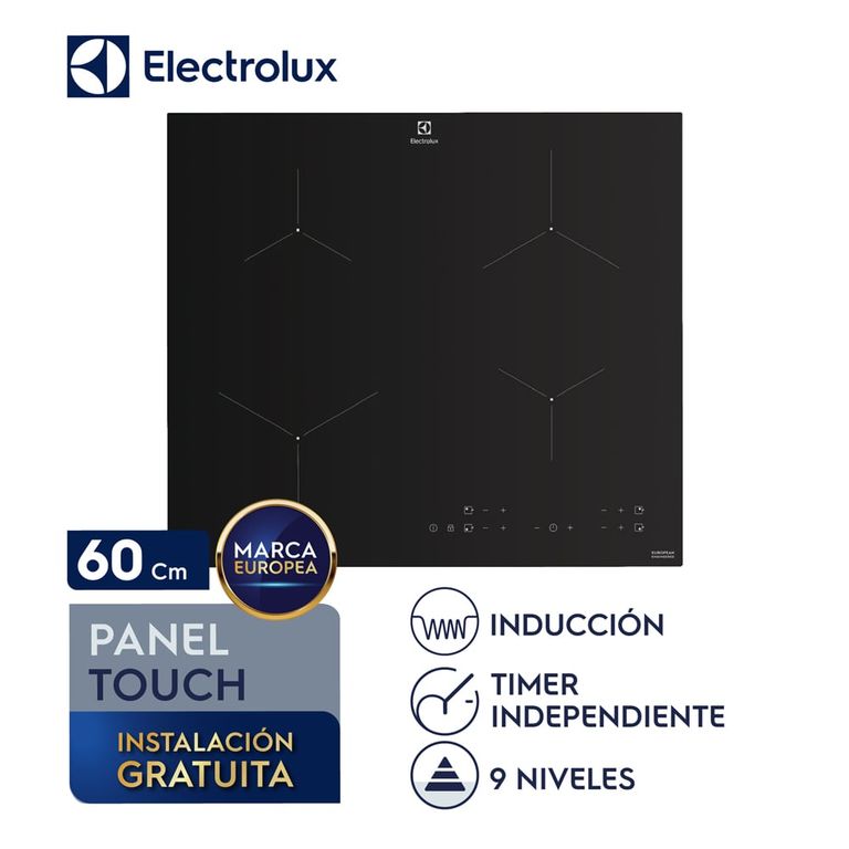 Encimera Electrolux de Induccion 4 Zonas 59 cm ETII60F7EOB