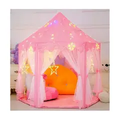 GENERICO - Carpa castillo princesa con luces modelo tul
