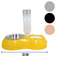 GENERICO - Comedero con bebedero para mascotas