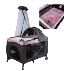 EBABY - Cuna corral corralito Para bebes con tull reyna 2025 Pink