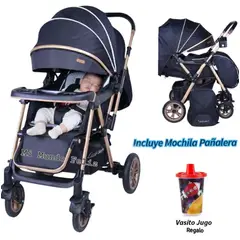 FIRST TOY - Coche para Bebe con Cubrepies y Bandeja Deluxe