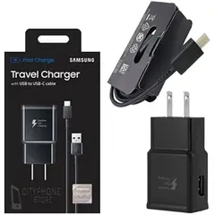 SAMSUNG - Cargador De Carga Rapida Adaptador Usb-C Galaxy A20 A30 A50 Negro