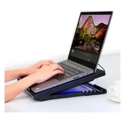 GENERICO - Cooler enfriador laptop hasta 17 con doble ventilador power