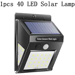GENERICO - Lámpara LED con Panel Solar y Sensor de Movimiento