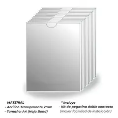 OEM - Portapapel de Acrilico A4 - Pack de 50 unidades