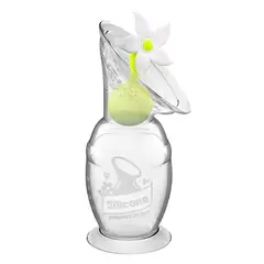 HAAKAA - Set de Extractor de Leche de Silicona Gen 2 150ml y Tapón de Flor