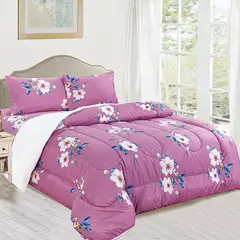 CASATEX - Edredón Acolchado Tela Carnero 100% Algodón + Sabanas 2 Plazas - TC05