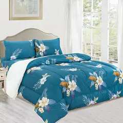 CASATEX - Edredón Acolchado Tela Carnero 100% Algodón + Sabanas 2 Plazas - TC06