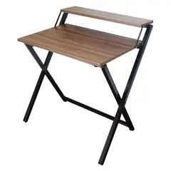 GENERICO - Escritorio plegable para laptops 65cm - color nogal