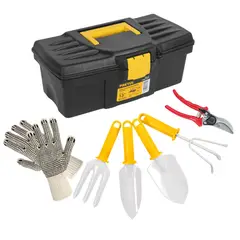 PRETUL - Juego herramientas para jardín 7 piezas,