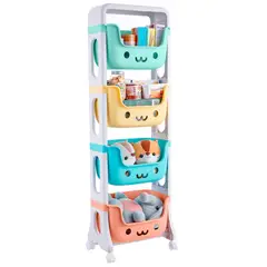 OEM - Organizador estante multifuncional 4 niveles kawaii niños