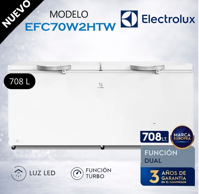 CongeladoraElectrolux Frost Horizontal 708 Litros EFC70W2HTW - Blanco