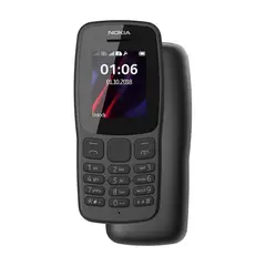 NOKIA - Celular básico 106 1.8 Pulgadas GSM RadioFM Unlocked Gris Oscuro