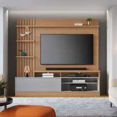 PAZART MUEBLES - CENTRO DE ENTRETENIMIENTO PANEL SPLIT FREIJO 65