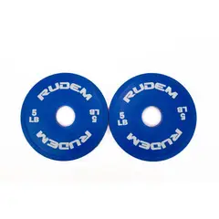 RUDEM FITNESS - Discos de goma para pesas 5lb x2