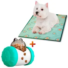 SASHIJA - Colchoneta Cama Perros D56 Palta Y Dispensador Rodante TQ