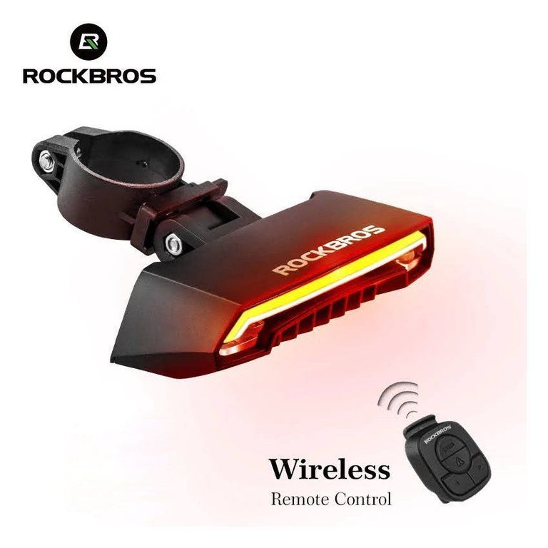 Luz trasera para bicicleta con laser y control remoto