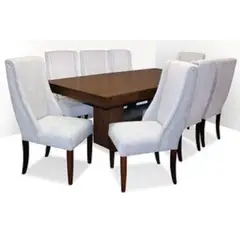 MOBILIARI - Mobiliari Juego De Comedor 8 Sillas Naviller Blanco