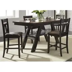DMUEBLES - Juego De Comedor 4 Sillas Tara Negro.