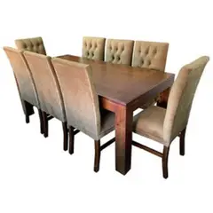 MOBILIARI - Mobiliari Juego De Comedor 8 Sillas Gfriend Beige