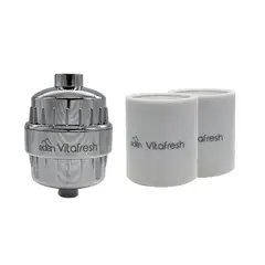 EDEN - Combo Filtro Purificador de agua para Ducha Edén VitaFRESH + 2 cartuchos de repuesto