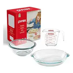 PYREX - Juego de 3 Piezas Repostería - Pie Ondeado