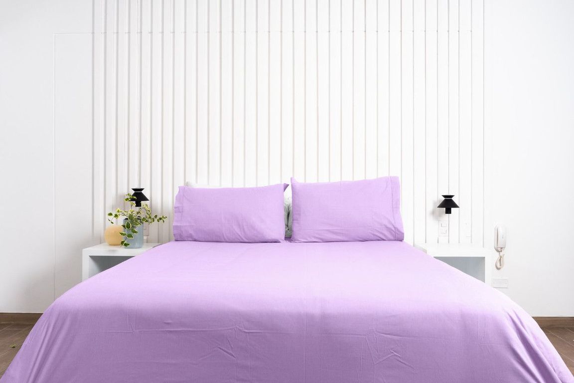 Funda De Plumón Cobitex Lila 1.5 Plaza 100% Algodón