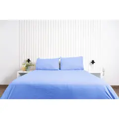 COBITEX HOME - Funda De Plumón Cobitex Azul Cielo King 100 Algodón